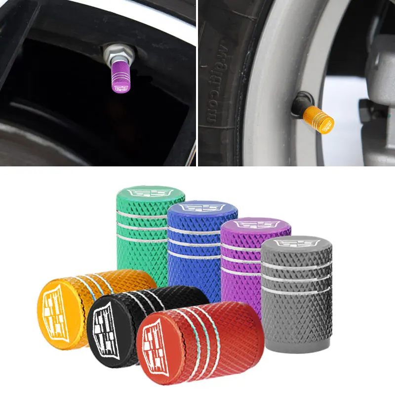 4PCS Car badge tire valve cap metal entrepreneurial wheel hub door