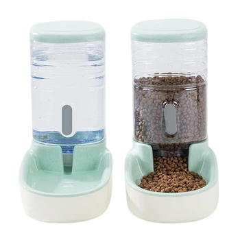 

3.8L Two Styles Pet Automatic Feeder Small Size Large Capacity Cat Dog Water Feeder with Non-slip base Pet Food Container