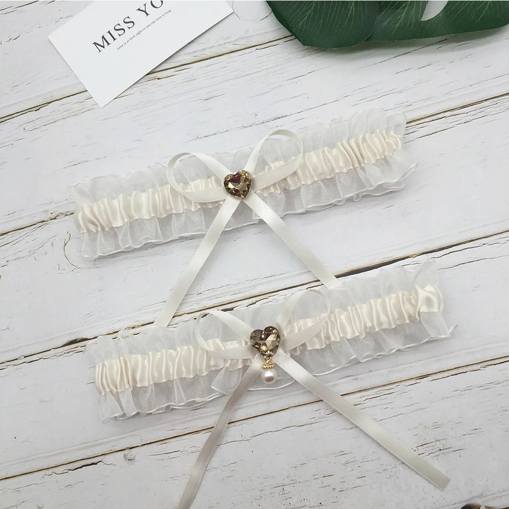 2 шт./компл. Свадебные Подвязки темно-синие белые кружевные цветочные сексуальные