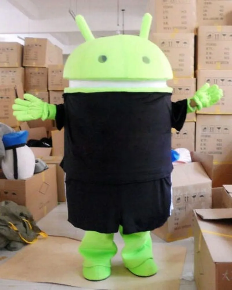 Рекламный костюм робота-талисмана на Android, маскарадный костюм для взрослых, нарядное платье, наряды высокого качества с героями мультфильмов, одежда унисекс