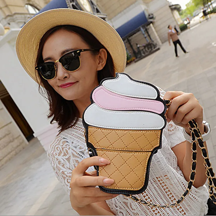 

Korean-style Summer New Style Cool-Style Ice Cream Cake Bag Leisure Bag Shoulder Bag Chain Oblique WOMEN'S Bag Stall