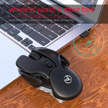

HXSJ T37 2.4G Wireless Rechargeable Mouse 1600DPI Adjustable Silent Office Home Computer Gaming Mice For Laptop PC Gamer