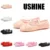 USHINE Черный Красный Розовый Белый Холст Плоский Учитель Йоги Гимнастический балет Танцевальная обувь Детский балет Для девочек женщин