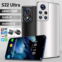 Global Version S22Ultra 5G Smartphone 16+1TB 32MP+50MP Cellphone 6800mAh 6.8 Inch Full ScreenOriginal Phones Unlock Android 12
