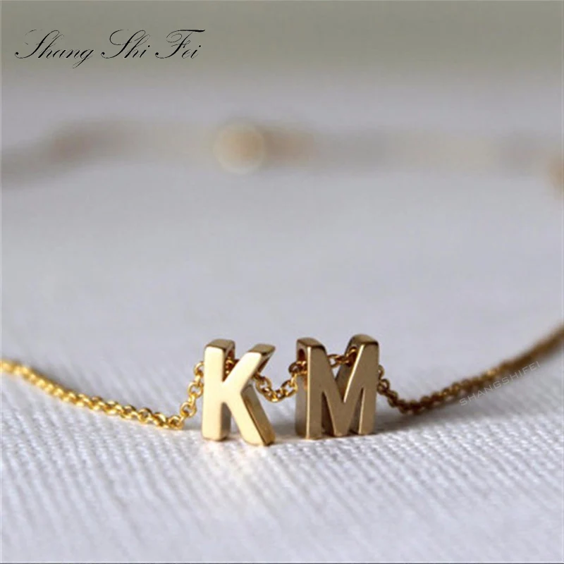 单层小正楷小字母项链6