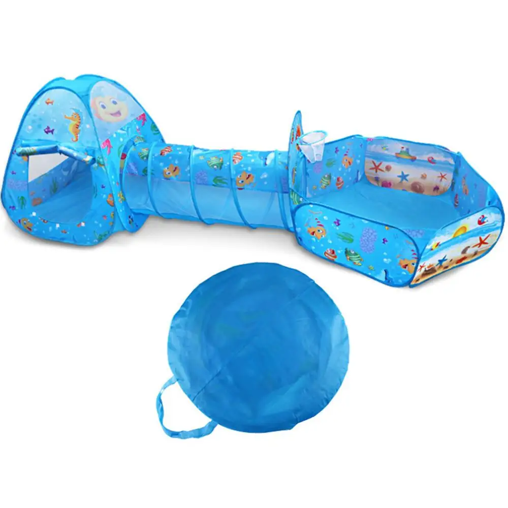 

3Pcs 4Colors Baby Play Tunnel Tent Ball Pool for Children Tipi Tent Pool Ball Pool Pit Baby Tent House Crawling Tunnel Ocean Kid