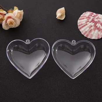 

Bath Bomb Mold Heart Shaped Clear Plastic Mould Box Fillable Ornaments for DIY Soap Crafts Christmas Tree Decors 2.56/3 Inch