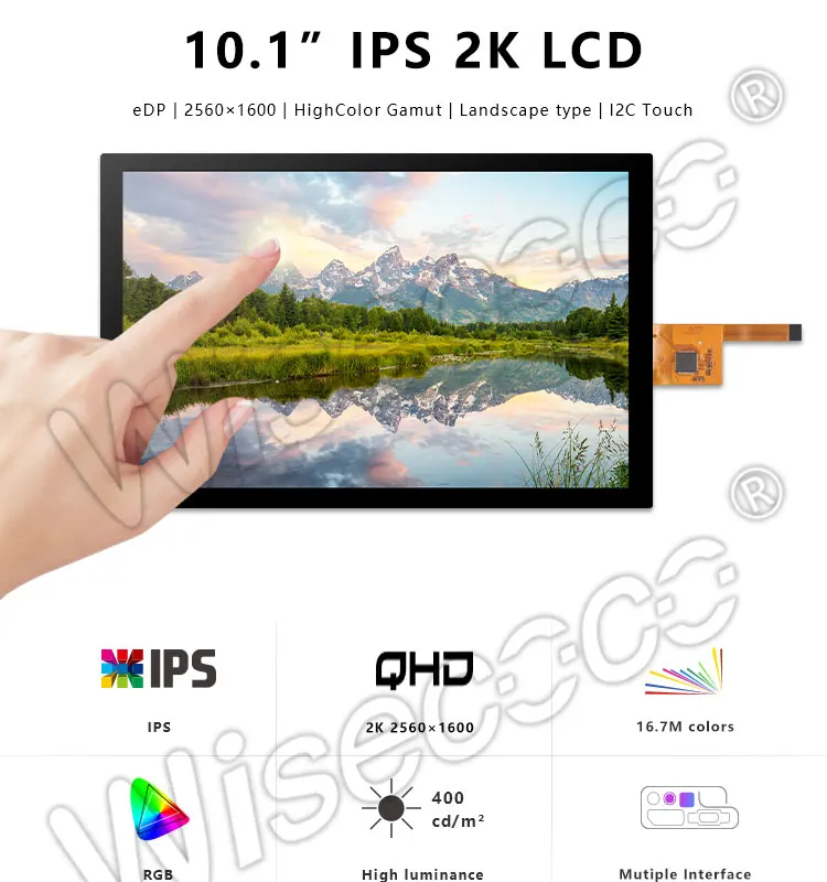 10,1 дюймов 2k Сенсорная панель edp ips 51 контактный экран дисплей для мини ПК pad& tablet