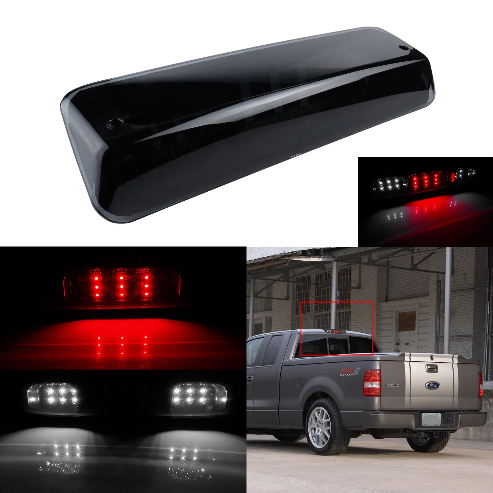 Kit R-54111BK Ford Kit De Frenos Traseros Para Ford F-150 Y Lincoln Mark LT 2004-2009 - Incluye 4 Rotores Y Pastillas Cerámicas Pink Floyd Pulse