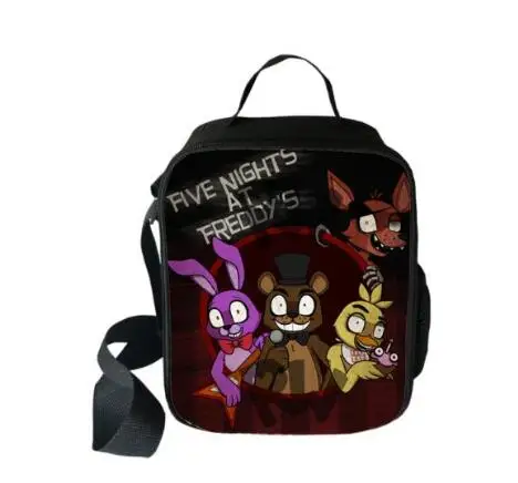Аниме Five Nights at Freddy's сумка для обеда многоразовая Изолированная Термосумка Женская Мужская Студенческая сумка для еды многофункциональные сумки - Цвет: picture color