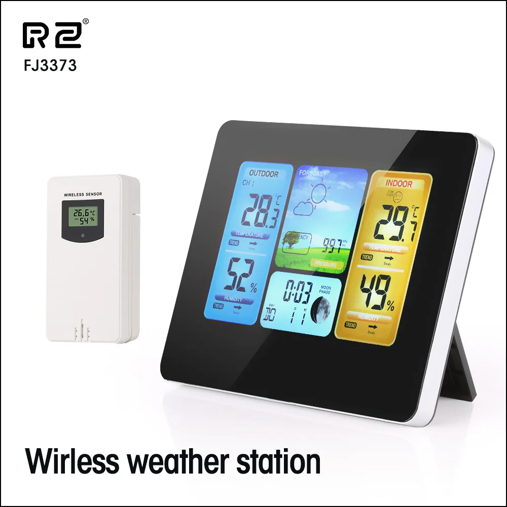 Multi-Function Indoor Outdoor Thermometer Wireless with Alarm