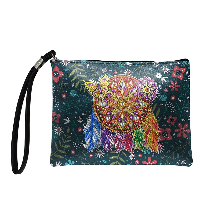 5D DIY Wind chimes Butterfly Flower Diamond Paintings Woman Handbag PU Leather Animal Kits Rhinestones Set Handcraft | Дом и сад