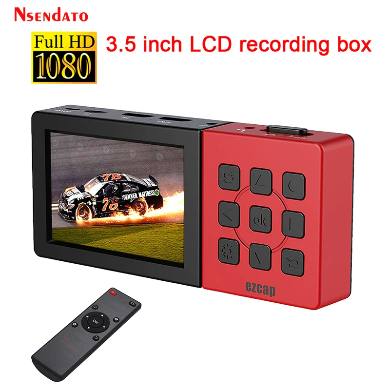 Ezcap273A HD AV Коробка для захвата игр 1080P 60fps Micro SD карты 3 5 дюймов цветной экран