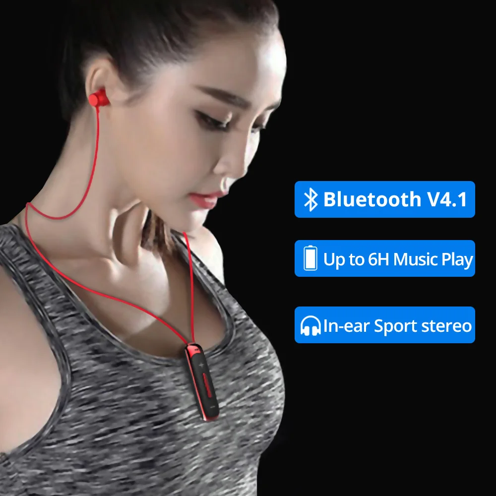 BT315 Bluetooth Earphones Magnetic Sports Bass Wireless Headset Neckband with Mic Bluetooth Earpieces Earbuds for iPhone