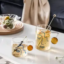 

Lightweight Practical Transparent Milk Coffee Cold Drinking Cup Widely Use Transparent Mug Anti-corrosion for Office