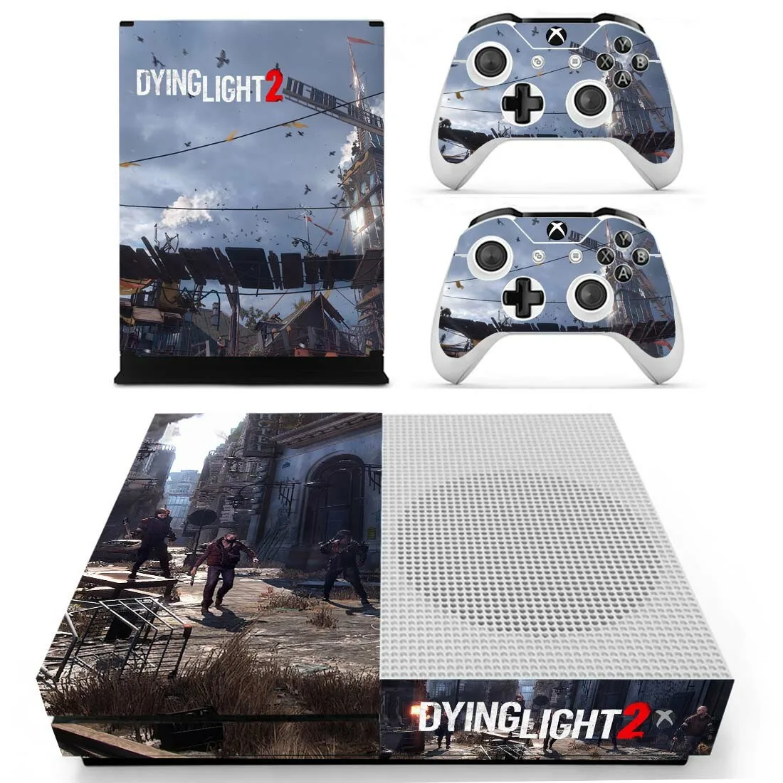 Стикер s Dying Light для Xbox One S наклейки на кожу Наклейки Обложка Pegatina для Xbox one тонкая консоль и два контроллера шкуры