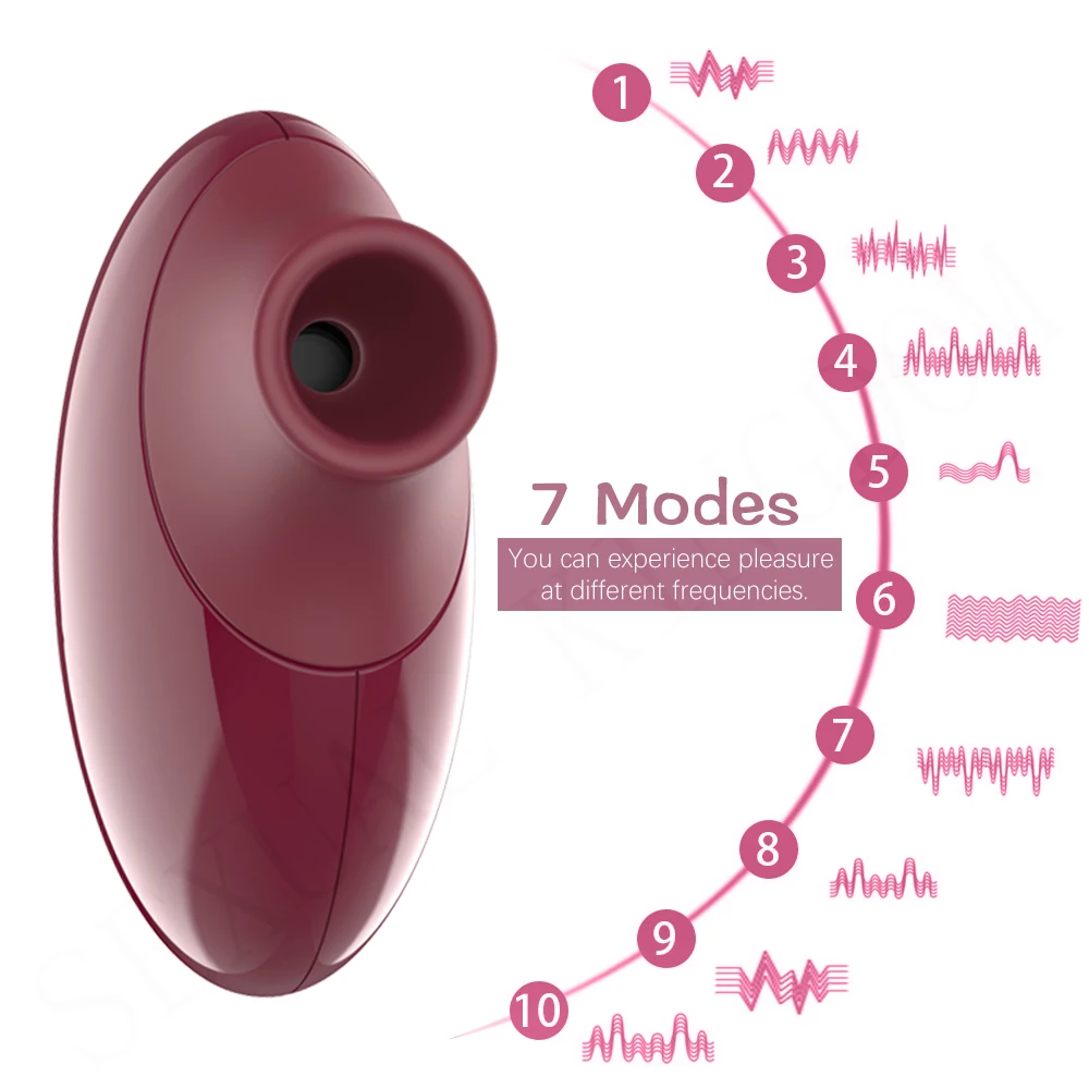 Вибратор для сосания на присосках стимулятор клитора и сосков секс игрушки