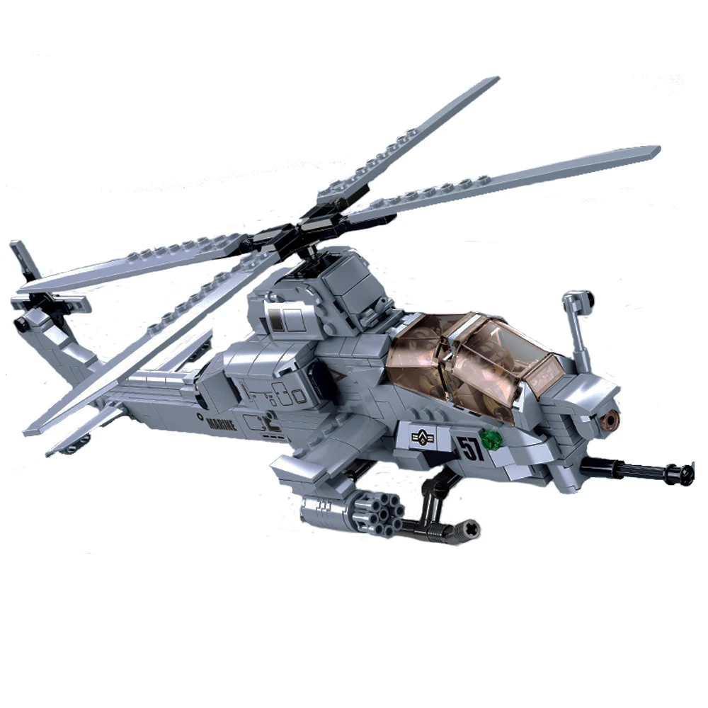 Sluban 0838 конструктор Fit Technic Super Hornet Fighter Gunship вертолет мотоцикл строительные блоки