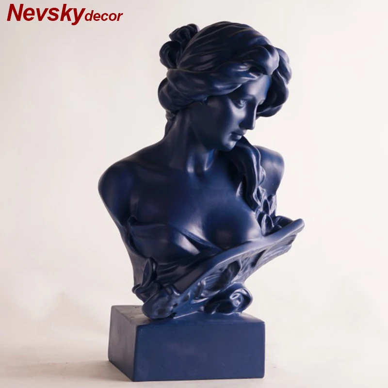 

Desk decoration home fashion abstract fortune goddess statues for decoration statue model resin miniature figuriness candinavian