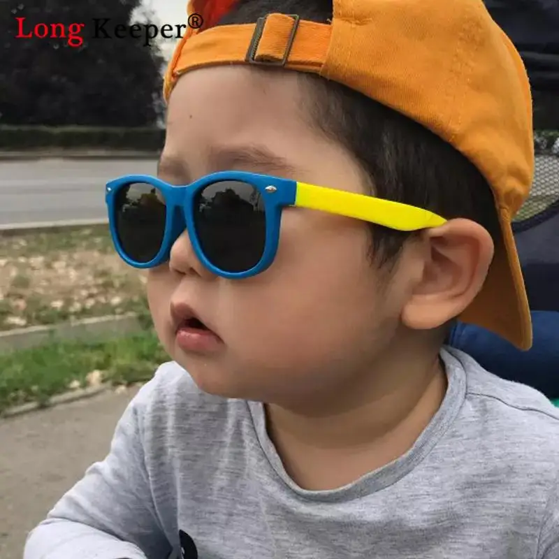 Kids Sunglasses LongKeeper TR90 Kids Polarized Sunglasses Boys Girls Baby Infant Sun Glasses Silicone Safety UV400 Eyewear Child Shades Gafas