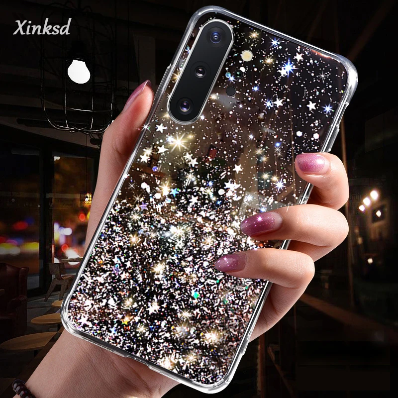 Роскошный блестящий чехол со звездами для Samsung Galaxy A70 A50 A10 A20 A30 A60 A80 A90 A20S A10S A20E Note 10 9