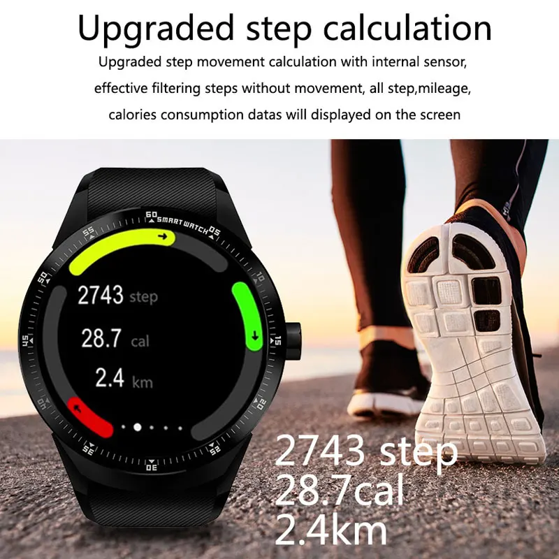 K98H Android 3G Smart Watch Phone 1.3 inch MTK6572A GPS Smart Watch Men Heart Rate Monitor Bluetooth Smartwatch Waterproof