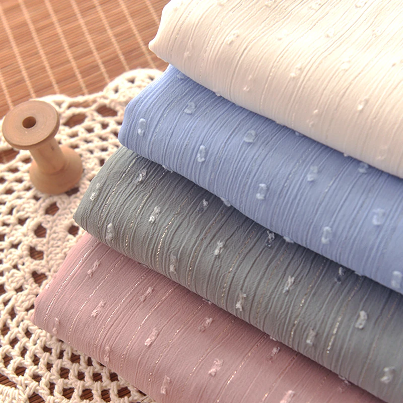 4 цвета жаккард маленький шар Серебряная линия шифоновое платье рубашка оригинальная Han ткань одежды