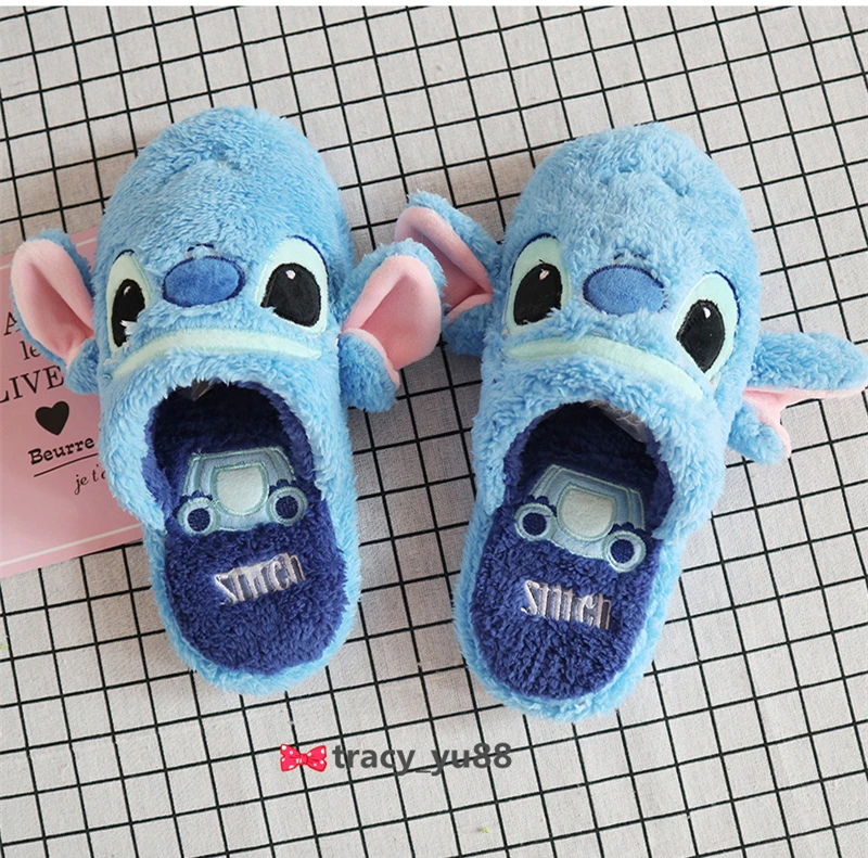 Cartoon Slippers duck Adult Women Stich Anti-Slip Indoor Home Slippers Anime character Shoes Bedroom Warm Soft Christmas gift