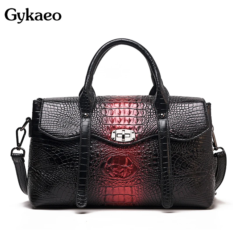 

Crocodile Pattern Fashion Luxury Handbags Women Bags Designer Large Capacity Tote Bag Ladies PU Leather Party Shoulder Bags 2020