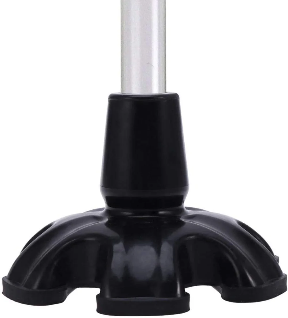 Cane Tips Replacement Foot Pad, Heavy Duty Rubber, Self Standing, 6 Support Feets Base for Walking Canes Sticks, 19mm, 22mm