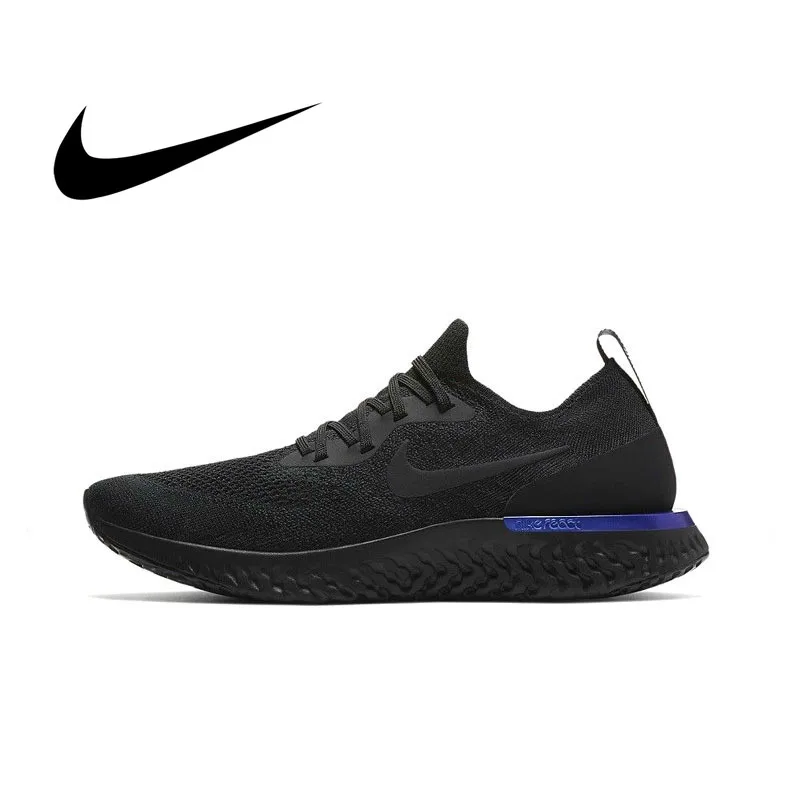 Аутентичные мужские кроссовки от Nike Epic React Flyknit, модные легкие удобные кроссовки для бега, амортизирующие, износостойкие, противоскользящие, AQ0067