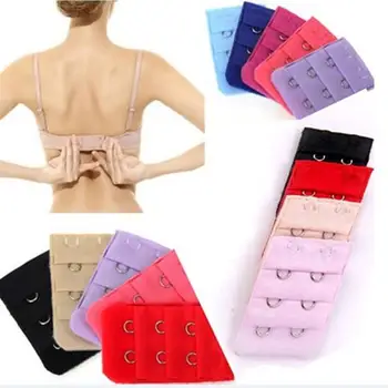 

5Pcs Breathable Women 3 Rows 2 Hooks Bra Strap Extender Soft Back Band Extension