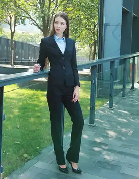 

Custom made Winter Slim work wear Elegant women OL fashion Formal set Plus size Office Business suit