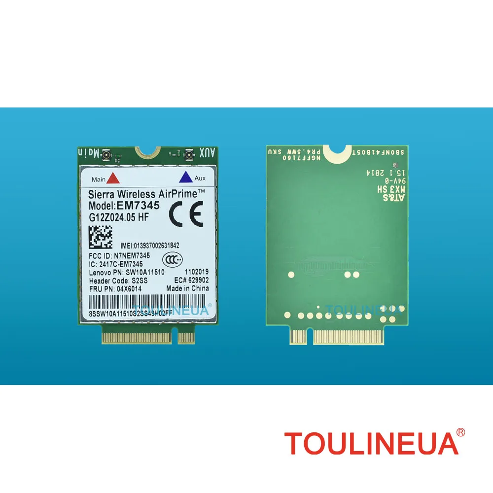 

EM7345 FRU 04X6014 LTE NGFF 4G WWAN сетевая карта для thinkpad L440 L540 T431S W540