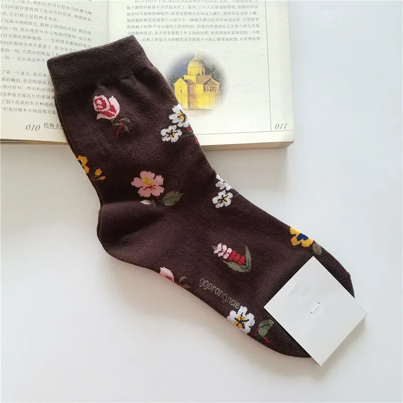 Лидер продаж; модные креативные японские носки в стиле Харадзюку; сезон весна-осень-зима; короткие носки с подсолнухами; повседневные цветные хлопковые забавные носки - Цвет: 10