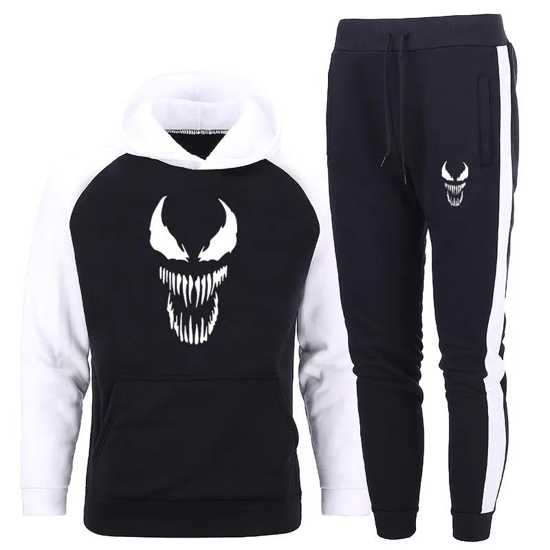 Venom Эдвард трикотажная кофта на молнии с капюшоном + Штаны Для мужчин комплекты