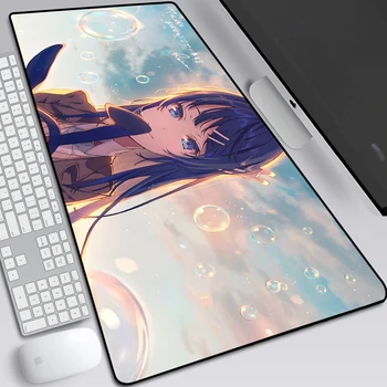 

Rascal Does Not Dream of Bunny Girl Senpai Large Pad Mouse Mat Anime Computer Gamer Locking Edge Mousepad Keyboard Mice