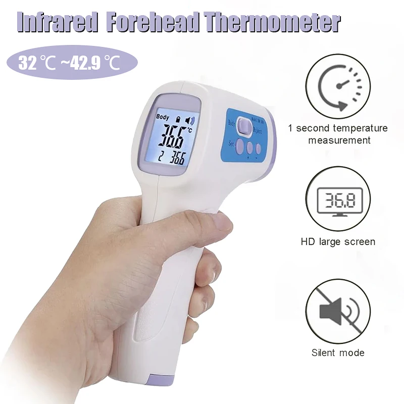 

Home Non Contact Forehead Infrared Digital Thermometer LCD IR Body Thermometer Baby Health Care Temperature Measurement Tool