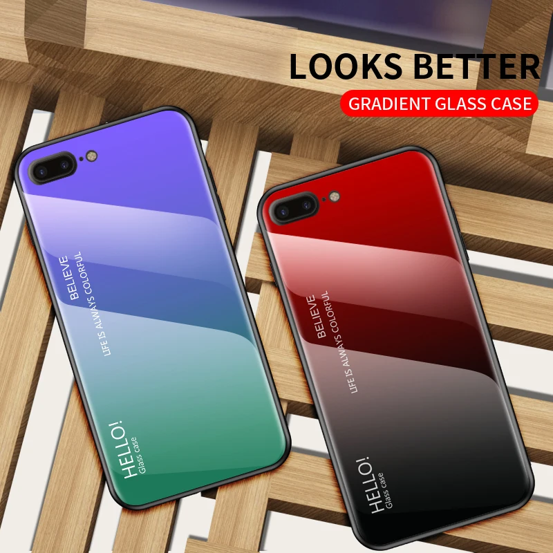 Чехол из закаленного стекла для Huawei P20 Pro P30 Lite Mate 20 20X чехол с градиентом Aurora Nova3 3i 4
