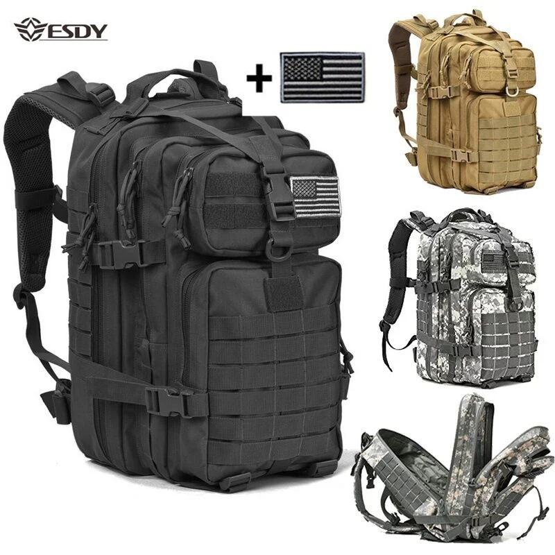 40L Military Tactical Assault Pack Backpack Army Molle Waterproof Bug Out Bag Small Rucksack for Ou
