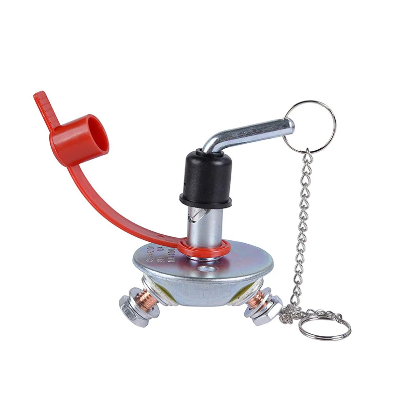 Marine Battery Switch Battery Isolator 12-24V Disconnect Rotary Switch Selector Removable Key For Boat Rv Vehicle