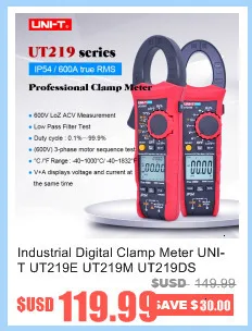 Цифровой мультиметр UNI-T UT33A+/B+/C+/D+ размер ладони Авто Диапазон AC/DC напряжение DC ток тест er NCV/диод тест/непрерывность зуммер