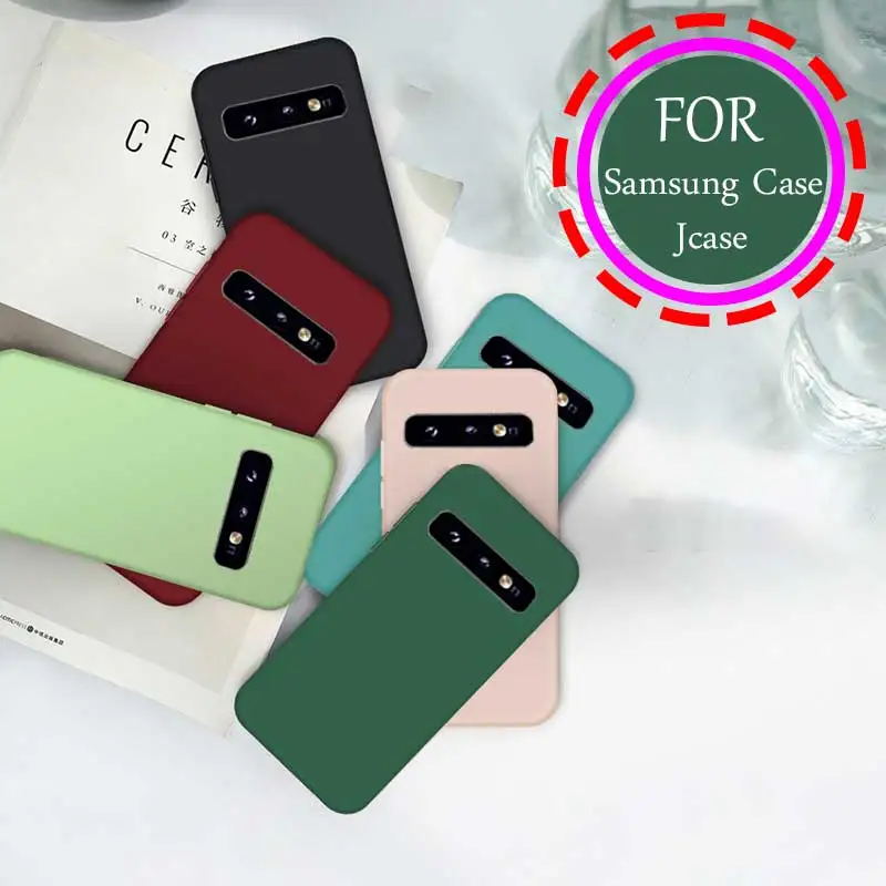 

Candy Color Phone Case For Samsung Note 8 9 note10 Pro For Samsung S8 S9 s10 Plus S10e S7Edge Simple Solid Soft Cases Back Cover