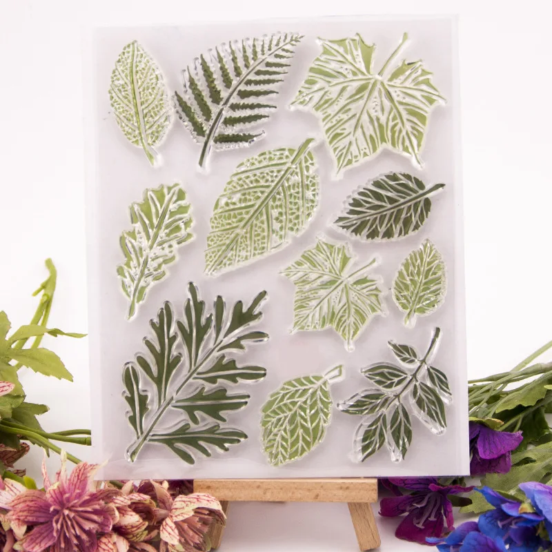 25Style Maple Leaf CLEAR STAMPS Cutting Dies Scrapbook Christmas Card Paper Craft Silicon Rubber Roller Transparent Stamps|Stamps| - AliExpress