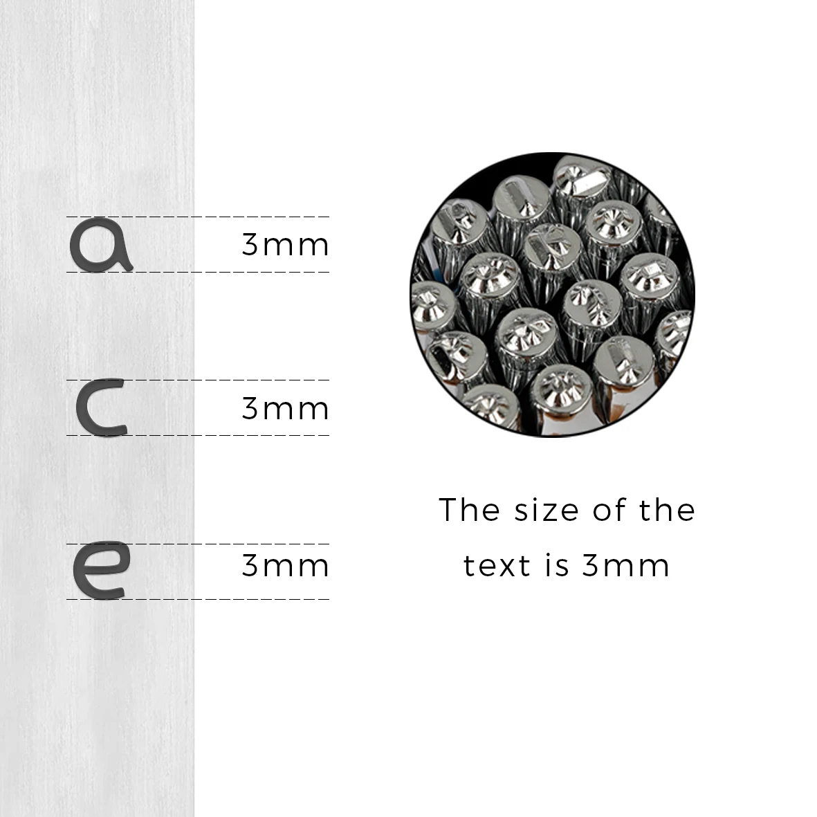 DIY 금속 스탬핑 키트 번호 및 문자 스탬프 세트 (a-z, 0-9, , ) 쥬얼리 스탬핑 키트 1/8 (3mm), 36 개