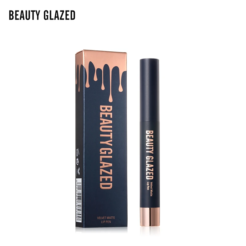 BEAUTY GLAZED 8 Colors Matte Nude Lip Stick Professional Long Lasting Waterproof Sexy Red Velvet Lipstick