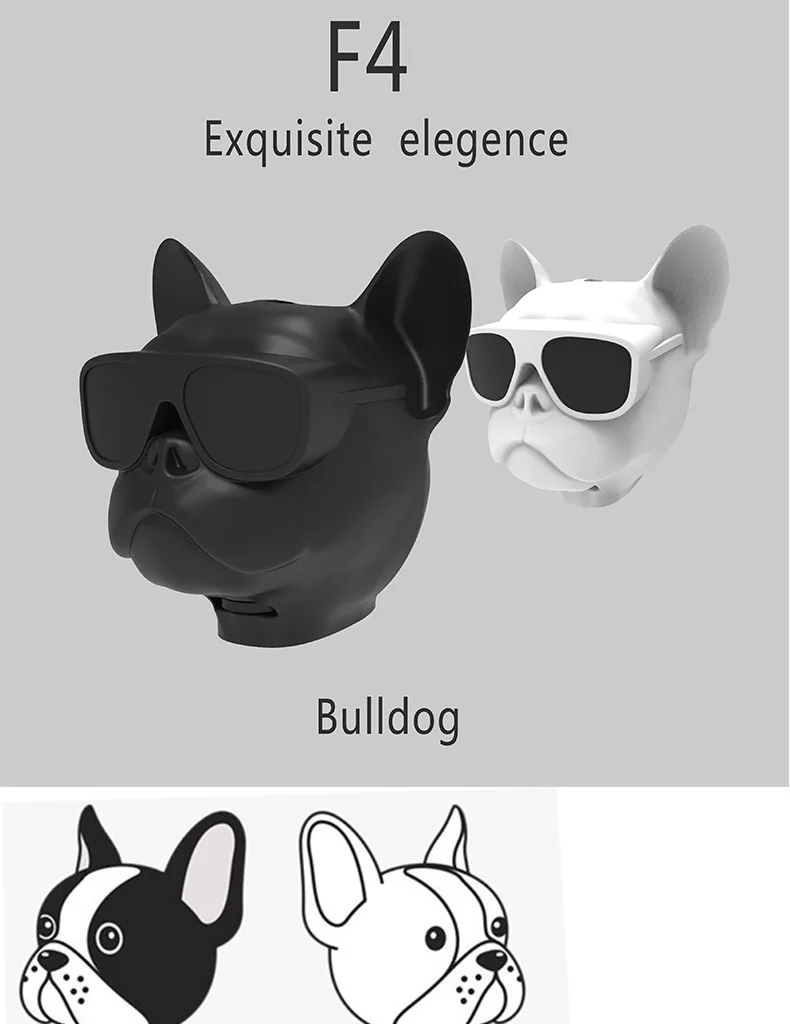 Bull Dog Bluetooth динамик Портативный беспроводной мини Открытый громкий динамик Bluetooth 4,1 Стерео MP3 для iPhone Xiao мультфильм подарок