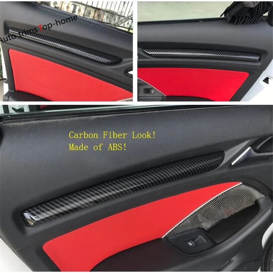 Yimaautotrim накладки на дверные ручки, накладки на накладки, накладки на накладки, подходят для Audi A3 V8- ABS, углеродное волокно