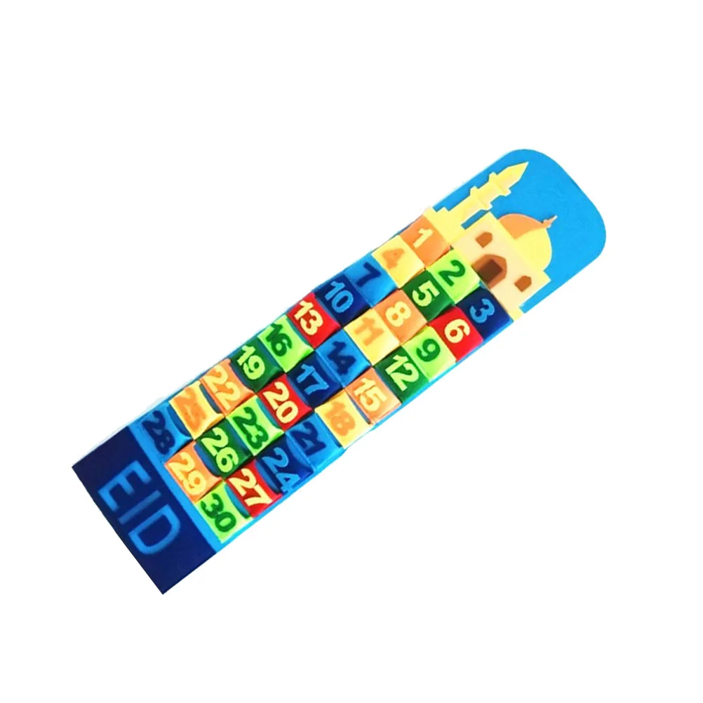 1PC Hanging Calendar Pendant Mubarak Countdown Felt Cloth Wall for Festival Party Decor (Colorful Pocket) | Дом и сад