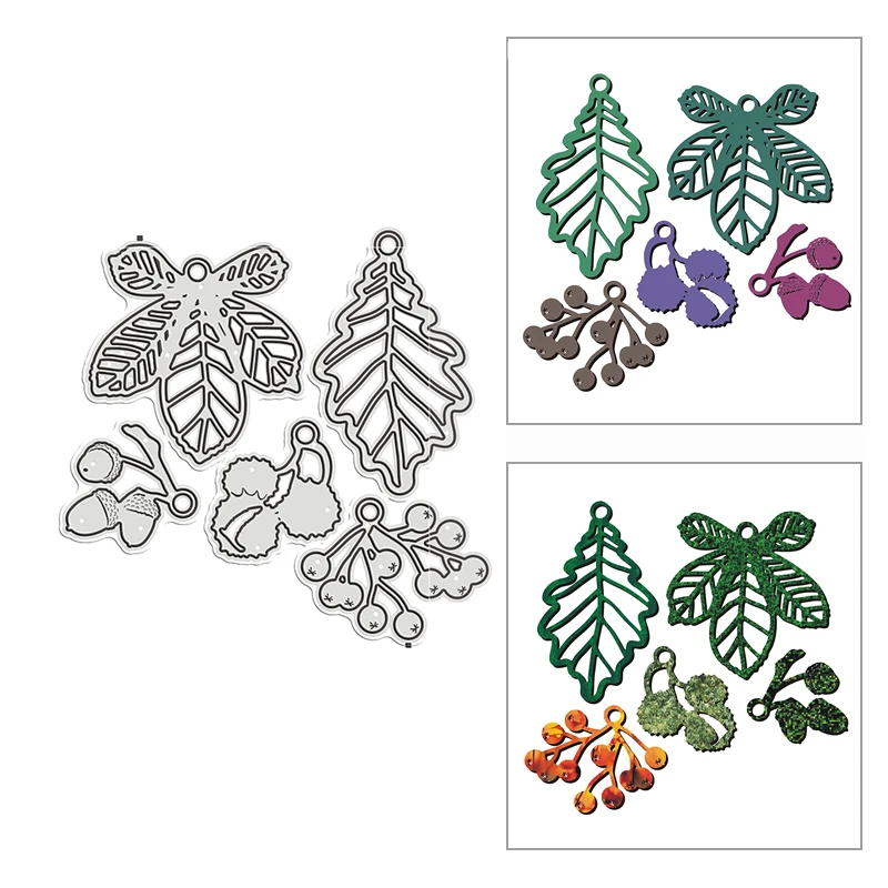 New Berry Acorn Fruit DIY Craft Mold 2021 Metal Cutting Dies for Scrapbooking and Album Card Making Decor Embossing No Stamps | Дом и сад